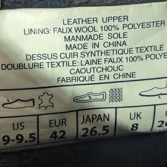 Mens SZ 9-9.5 Pajar Black Sneaker Winter Boot Comfort Faux Fur Lined Leather - Picture 3 of 9